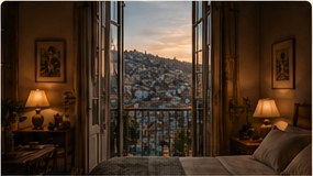 Habitación Mirador con vista panorámica de Valparaíso